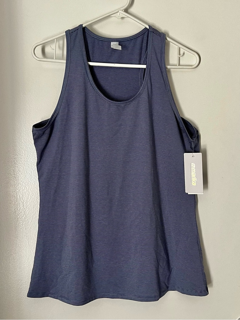 NWT Marika Women's Active Navy Striped Tank Top